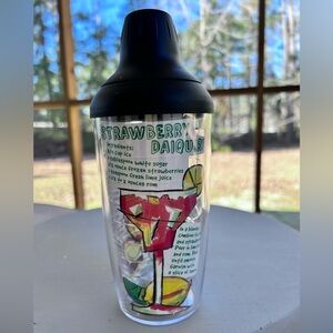 Collectible, Discontinued Festive Tervis Cocktail Shaker Tropical Recipes Print